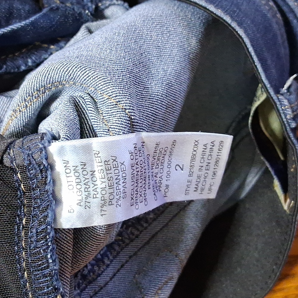 DEMOCRACY Jeans Womens 2 BLUE Preowned Denim AB TECHNOLOGY Used - Picture 5 of 6